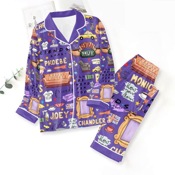 Friends Button Down Pajamas Set – ANHNV 3624