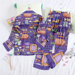 Friends Button Down Pajamas Set – ANHNV 3624