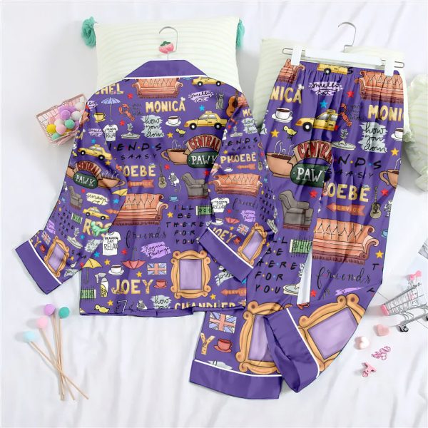Friends Button Down Pajamas Set – ANHNV 3624