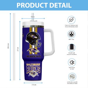 Personalized Baltimore Ravens 40oz Stanley Tumbler - VANDH 2287