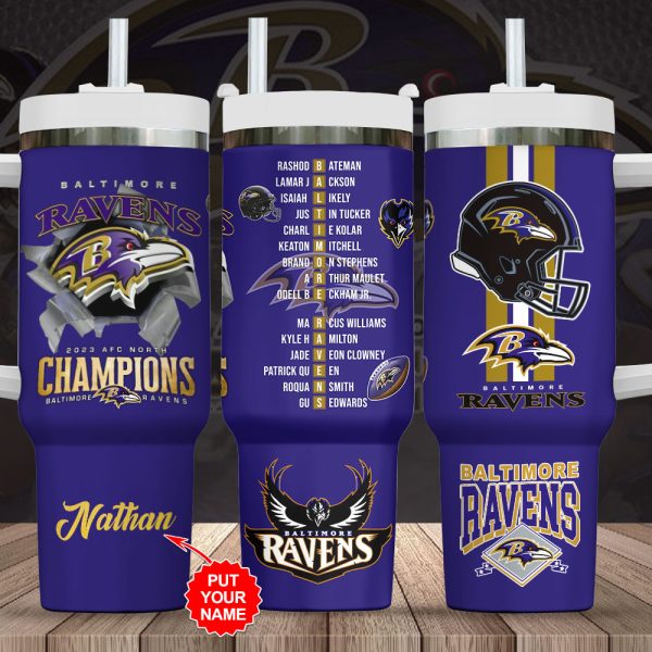 Personalized Baltimore Ravens 40oz Stanley Tumbler - VANDH 2287
