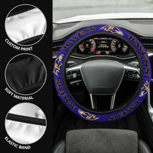 Baltimore Ravens Steering Wheel Cover - VANDH 2292