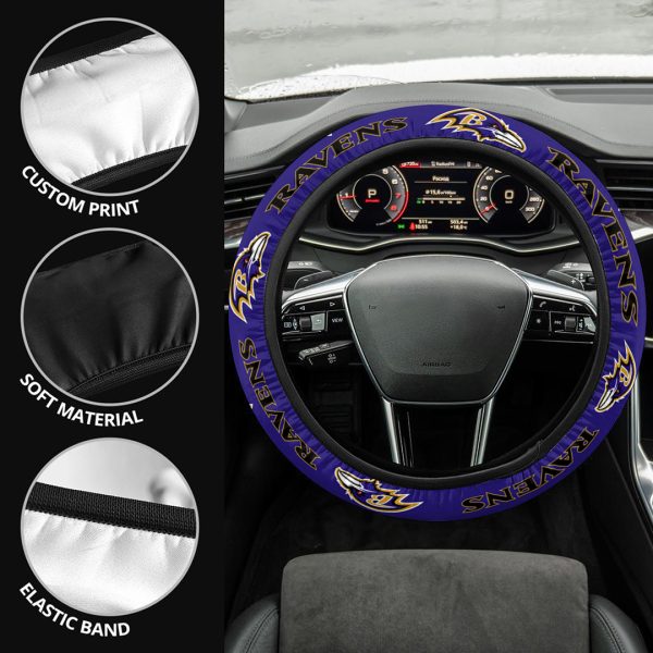 Baltimore Ravens Steering Wheel Cover - VANDH 2292