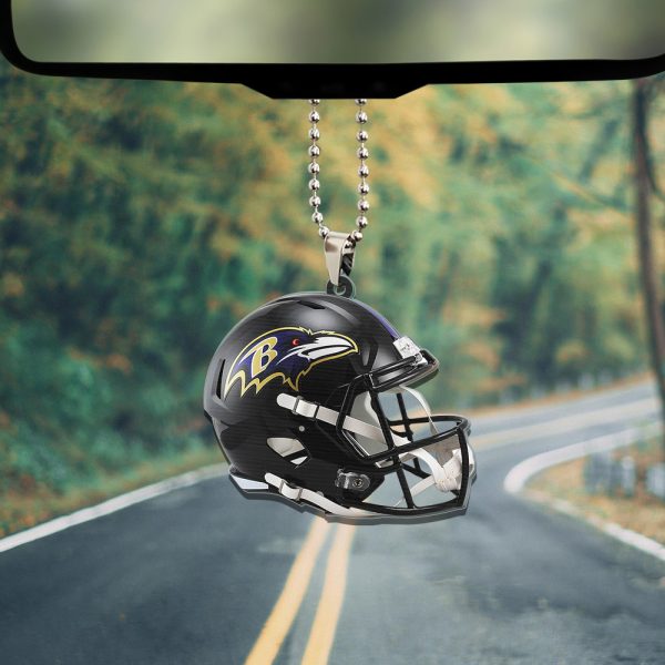 Baltimore Ravens Custom Shape 2-sided Acrylic Car Ornament - TANTN 4294