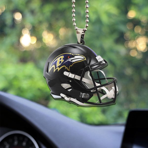 Baltimore Ravens Custom Shape 2-sided Acrylic Car Ornament - TANTN 4294