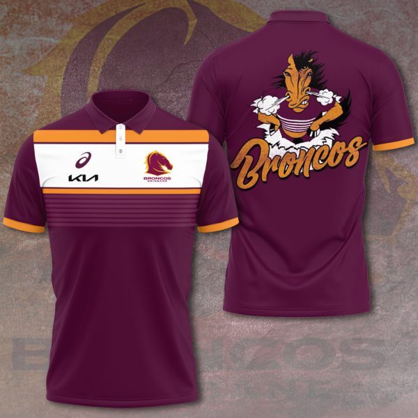 Brisbane Broncos 3D Polo Shirt - VANDH 2103