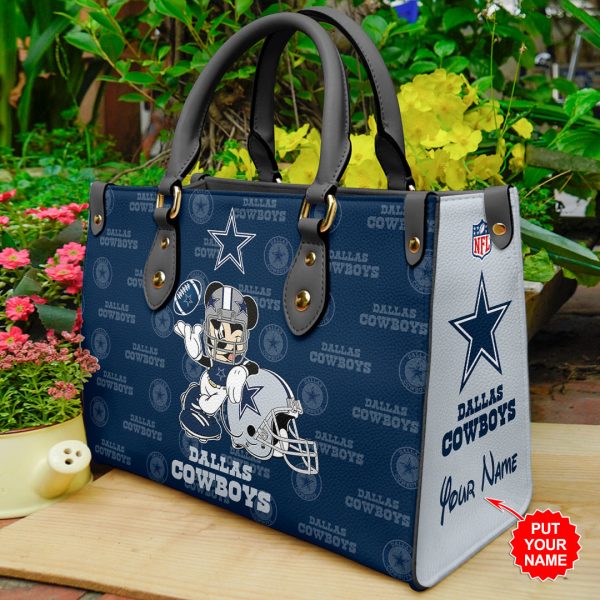 Personalized Dallas Cowboys Leather HandBag - VANDH 2284
