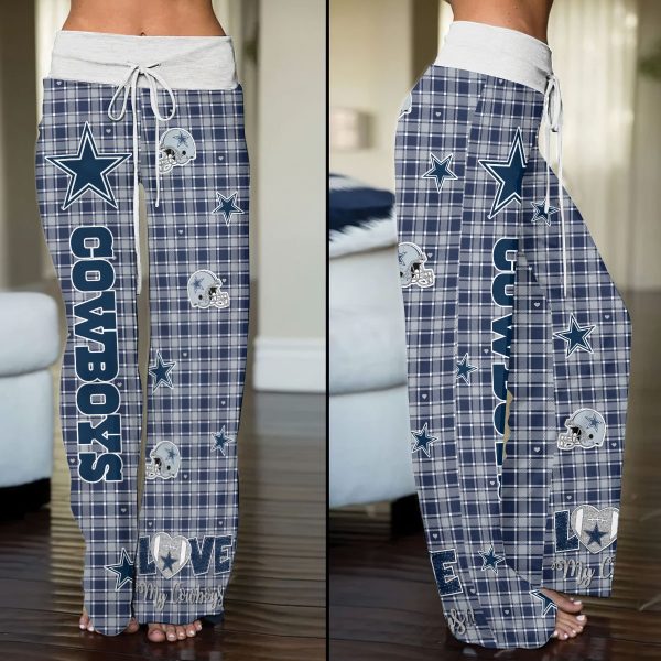 Dallas Cowboys High-Waisted Straight-Leg Trousers - VANDH 2234
