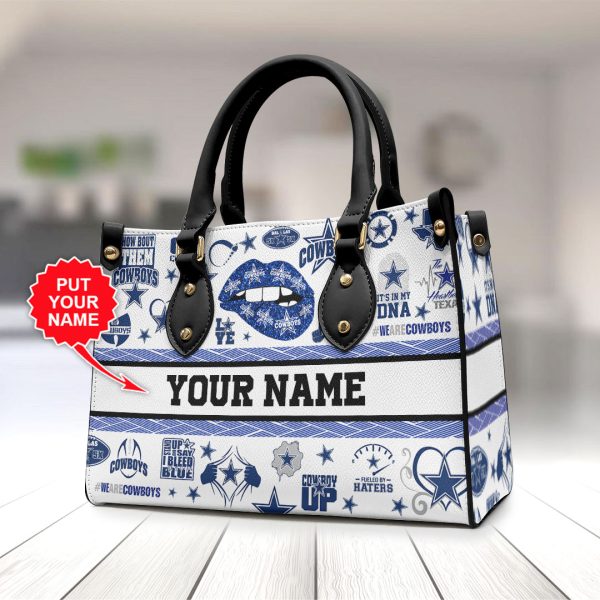 Personalized Dallas Cowboys Leather HandBag - VANDH 2285