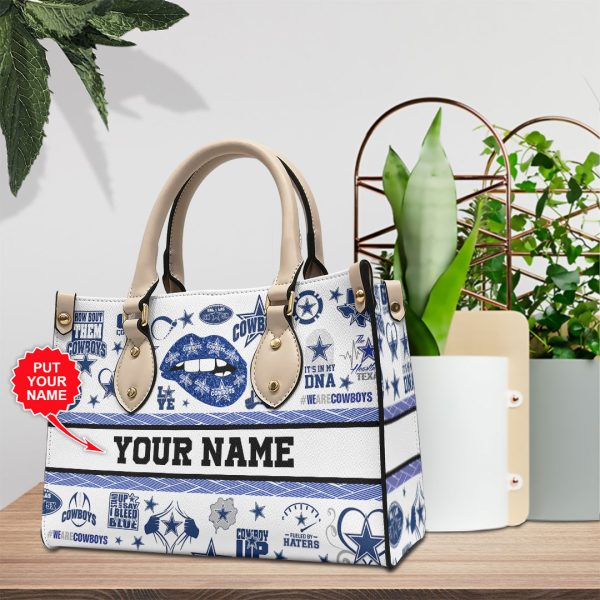 Personalized Dallas Cowboys Leather HandBag - VANDH 2285
