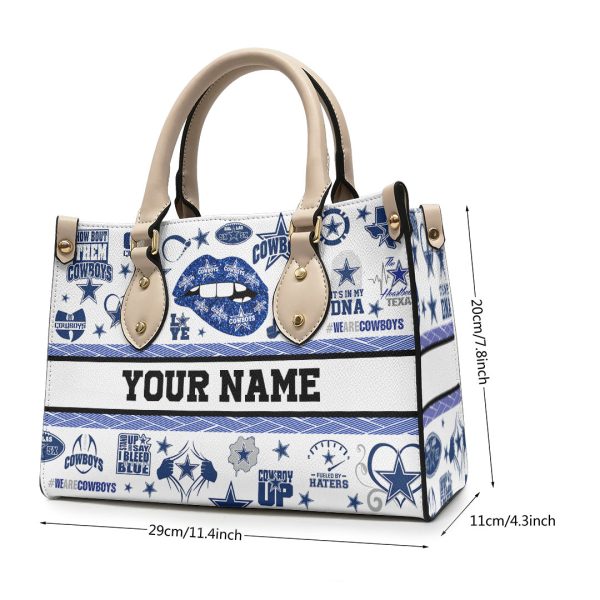 Personalized Dallas Cowboys Leather HandBag - VANDH 2285