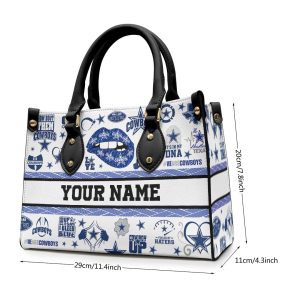 Personalized Dallas Cowboys Leather HandBag - VANDH 2285