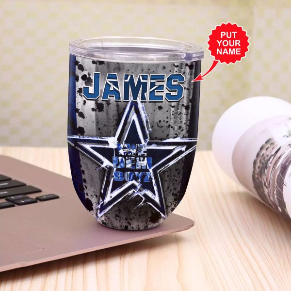 Personalized Dallas Cowboys Wine Tumbler - VANDH 2243