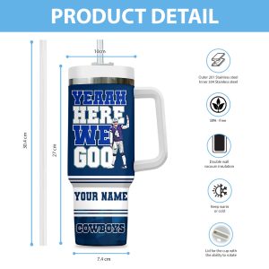 Personalized Dallas Cowboys 40oz Stanley Tumbler - VANDH 2267