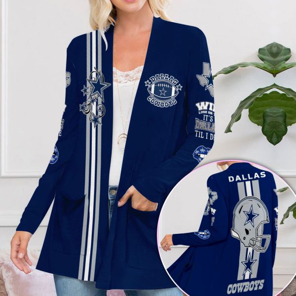 Dallas Cowboys Women’s Patch Pocket Cardigan – VANDH 2123