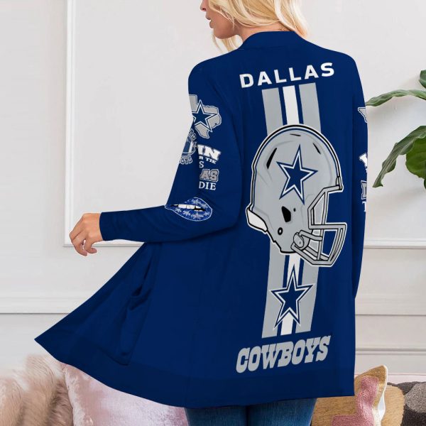 Dallas Cowboys Women’s Patch Pocket Cardigan – VANDH 2123