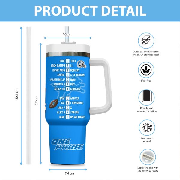 Personalized Detroit Lions 40oz Stanley Tumbler - VANDH 2278