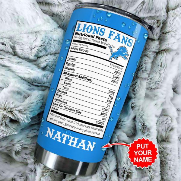 Personalized Detroit Lions Tumbler Cup - VANDH 2137