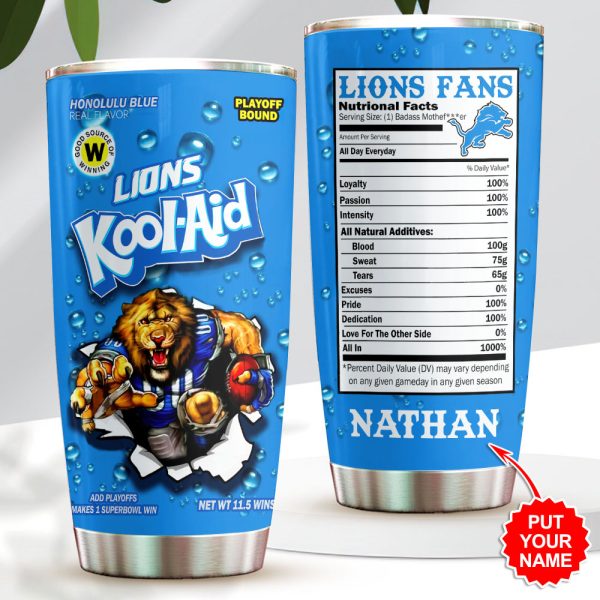Personalized Detroit Lions Tumbler Cup - VANDH 2137