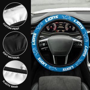 Detroit Lions Steering Wheel Cover - VANDH 2295