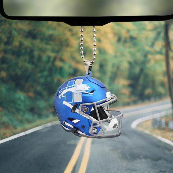 Detroit Lions Custom Shape 2-sided Acrylic Car Ornament - TANTN 4245