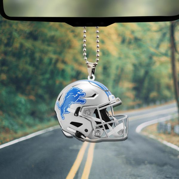 Detroit Lions Custom Shape 2-sided Acrylic Car Ornament - TANTN 4314