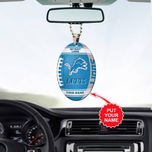 Personalized Detroit Lions Custom Shape 2-sided Acrylic Car Ornament - TANTN 4325
