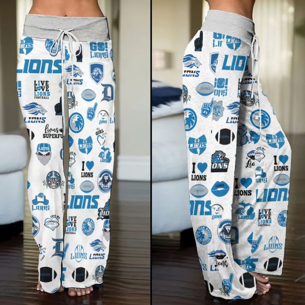 Detroit Lions High-Waisted Straight-Leg Trousers - HOATT 4237