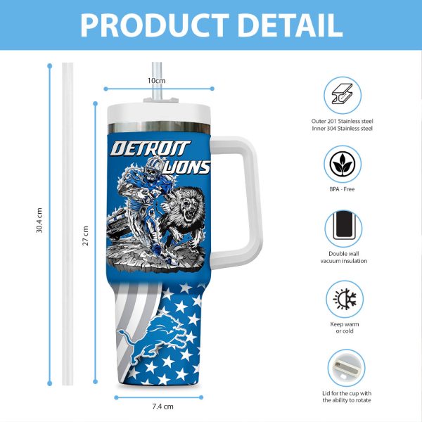 Personalized Detroit Lions 40oz Stanley Tumbler - VANDH 2279
