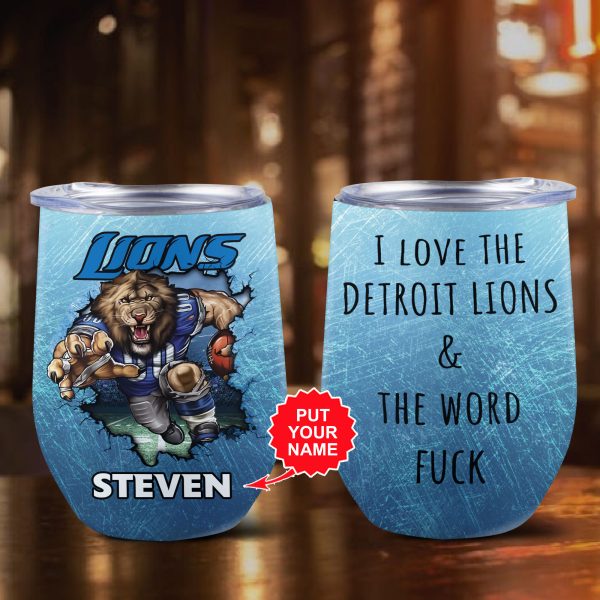 Personalized Detroit Lions Wine Tumbler - VANDH 2147