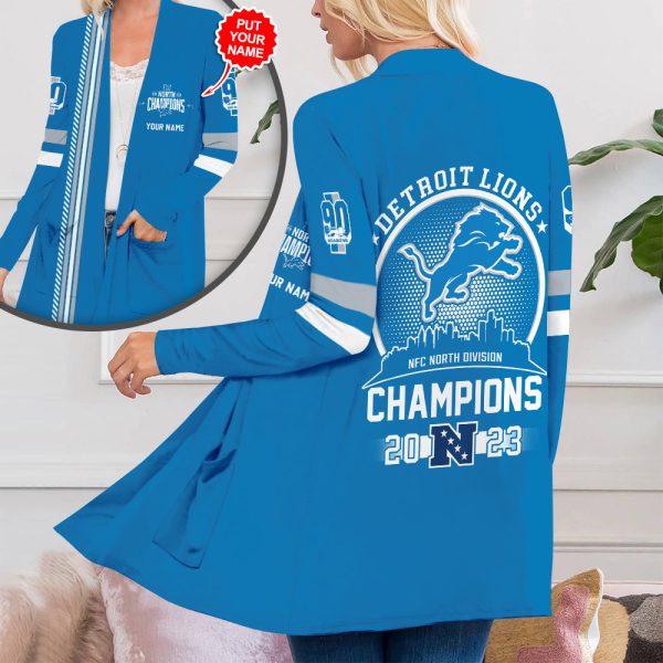 Personalized Detroit Lions Women’s Patch Pocket Cardigan – TANTN 4228