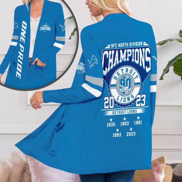 Detroit Lions Women’s Patch Pocket Cardigan – TANTN 4230