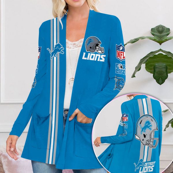 Detroit Lions Women’s Patch Pocket Cardigan – VANDH 2149