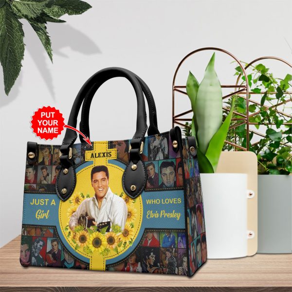 Personalized Elvis Presley Leather HandBag - VANDH 2321