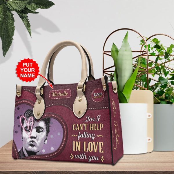 Personalized Elvis Presley Leather HandBag - VANDH 2322