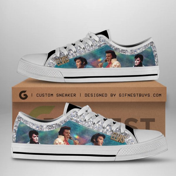 Elvis Presley Low Top Canvas Shoes - VANDH 2433