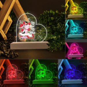 Elvis Presley Led Light with Wooden Base (7 Colors) - TANTN 4008