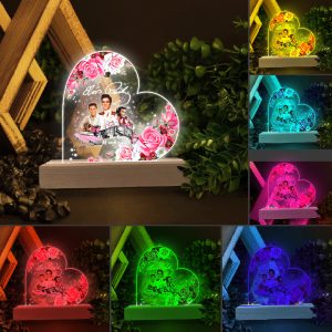 Elvis Presley Led Light with Wooden Base (7 Colors) - TANTN 4009