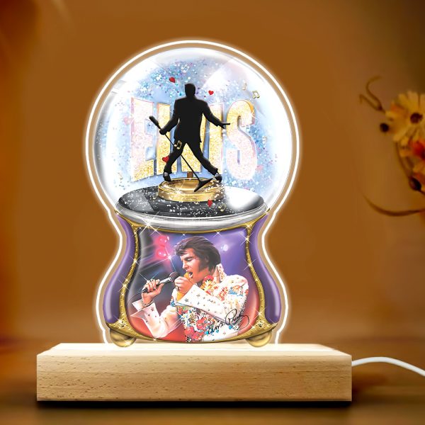 Elvis Presley Led Light with Wooden Base (7 Colors) - TANTN 4013