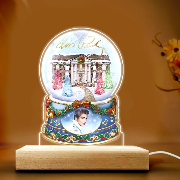Elvis Presley Led Light with Wooden Base (7 Colors) - TANTN 4014