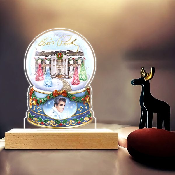 Elvis Presley Led Light with Wooden Base (7 Colors) - TANTN 4014