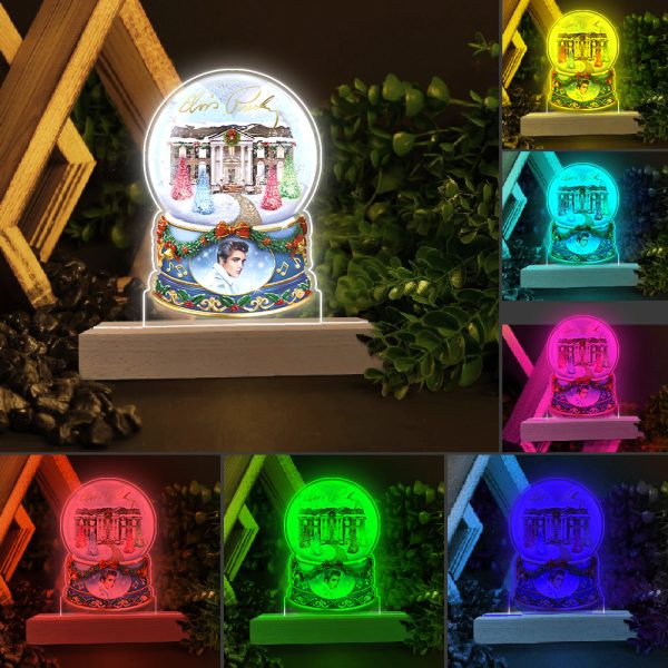 Elvis Presley Led Light with Wooden Base (7 Colors) - TANTN 4014