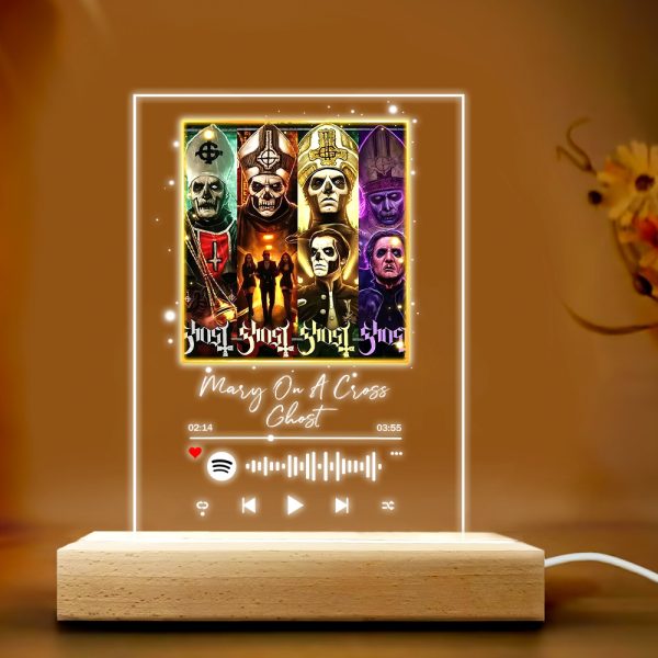 Ghost Band Led Light with Wooden Base (7 Colors) - TANTN 4324