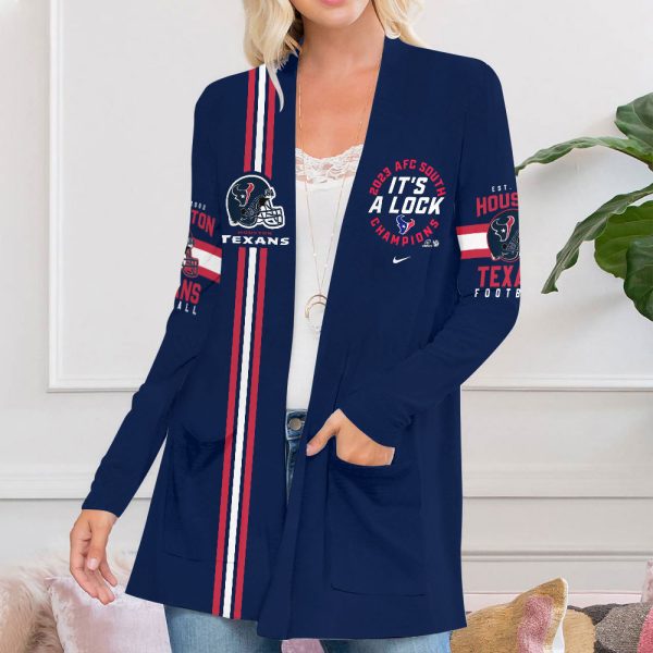 Houston Texans Women’s Patch Pocket Cardigan – VANDH 2189