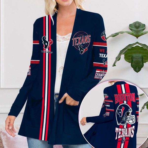 Houston Texans Women’s Patch Pocket Cardigan – VANDH 2257