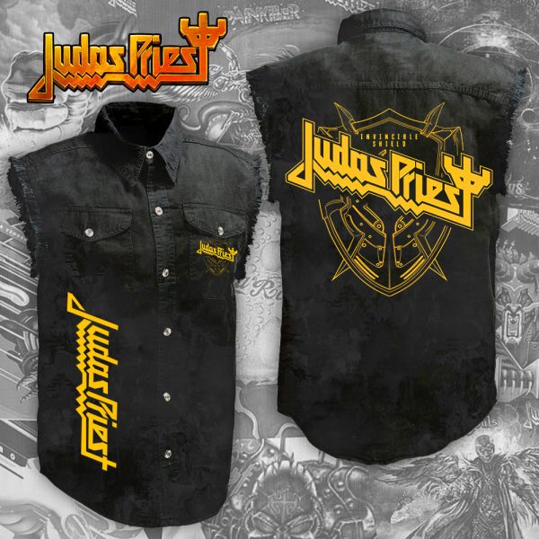 Judas Priest 3D Lightweight Sleeveless Denim Shirt - NGHIAVT 1274
