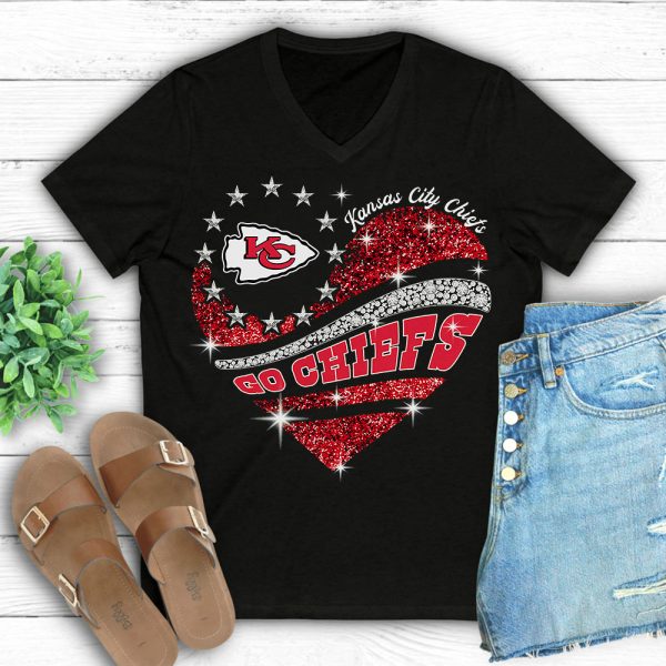 Kansas City Chiefs 3D Women’s V-neck T-Shirt - TANTN 4404.1
