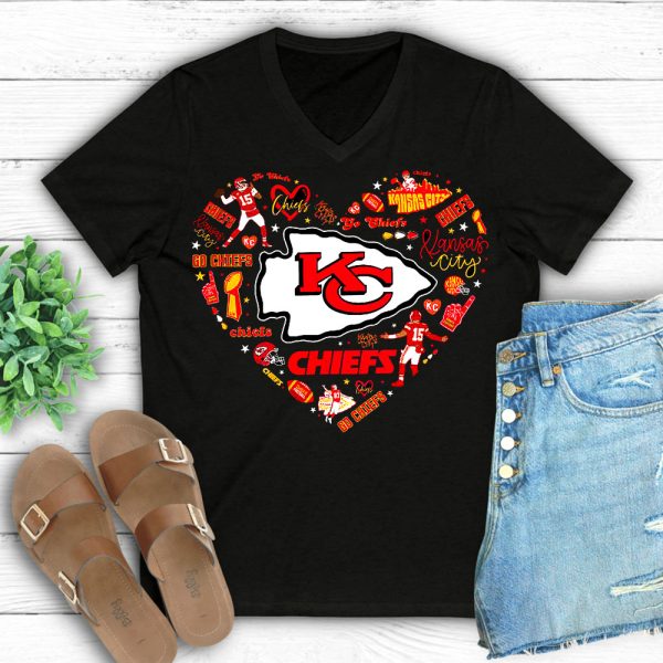 Kansas City Chiefs 3D Women’s V-neck T-Shirt - TANTN 4407.1