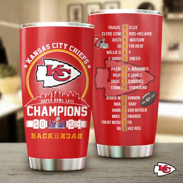 Kansas City Chiefs Tumbler Cup - TANTN 4377