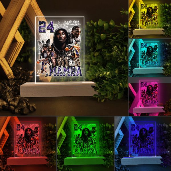 Kobe Bryant Led Light with Wooden Base (7 Colors) - TANTN 4005